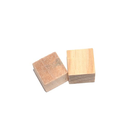Cube en bois plein de présentation (sans trou) 2x2x2 cm