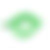 Perle rondelle heishi polymère vert fluo x380