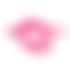 Perle rondelle heishi polymère rose fluo x380