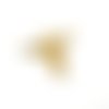 Breloque tête de buffle décoré 25x22 mm doré