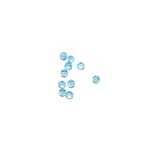 Perle facettes swarovski 4 mm aqua x10