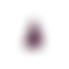 Pampille pompon ± 30 mm avec anneau violet