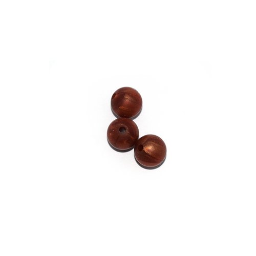 Perle ronde 12 mm en silicone cuivré