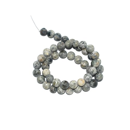 Perle agate 8 mm gris menthe mat x10