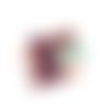 Perle hexagonale silicone 14 mm camaïeu rouge - menthe x10