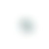 Perle ronde aplatie gravé étoile métal argenté 8mm