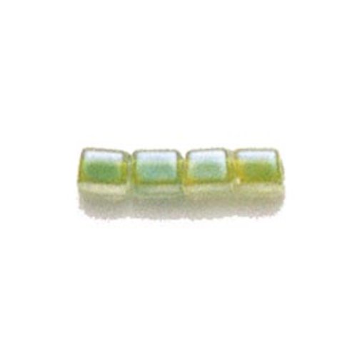 10g miyuki cube 4mm crystal lime lined sb4-245