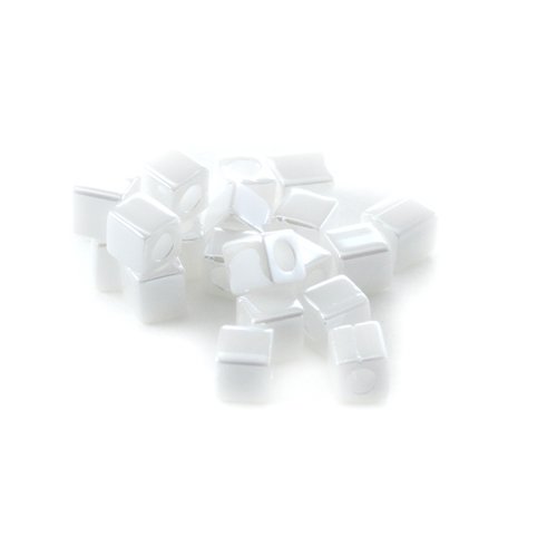 10g miyuki cube 4mm white pearl ceylon sb4-420