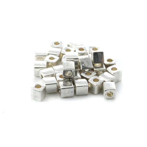 10g miyuki cube 4mm galvanized silver sb4-1051