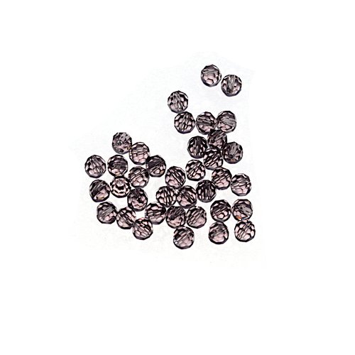 Perle ronde à facettes cristal 4 mm violet x10