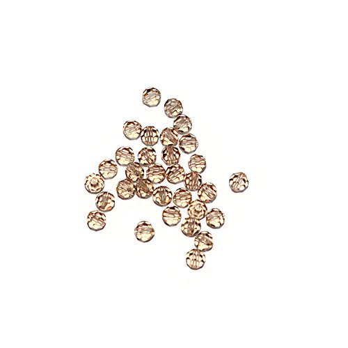 Perle ronde à facettes cristal 4 mm golden shadow x10