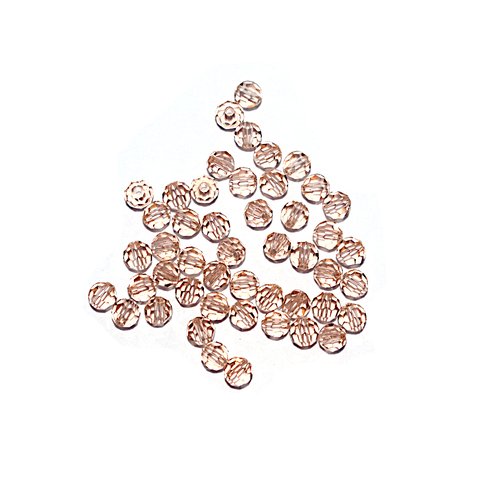 Perle ronde à facettes cristal 4 mm peach x10