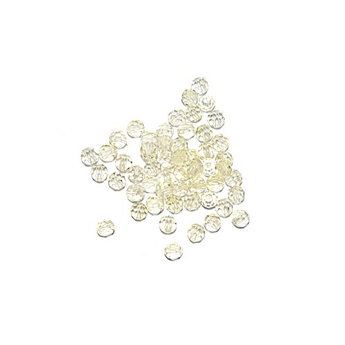 Perle ronde à facettes cristal 4 mm jonquil x10