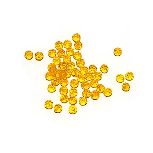 Perle ronde à facettes cristal 4 mm fireopal x10