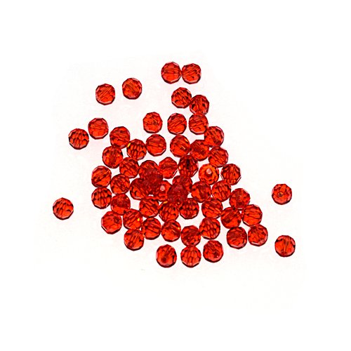 Perle ronde à facettes cristal 4 mm light siam x10