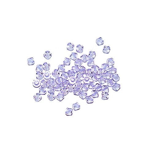 Toupie à facettes cristal 4x4 mm violet x10