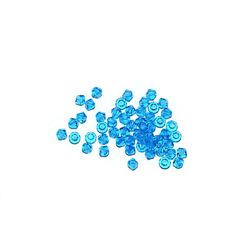 Toupie à facettes cristal 3x3 mm light capri blue x10