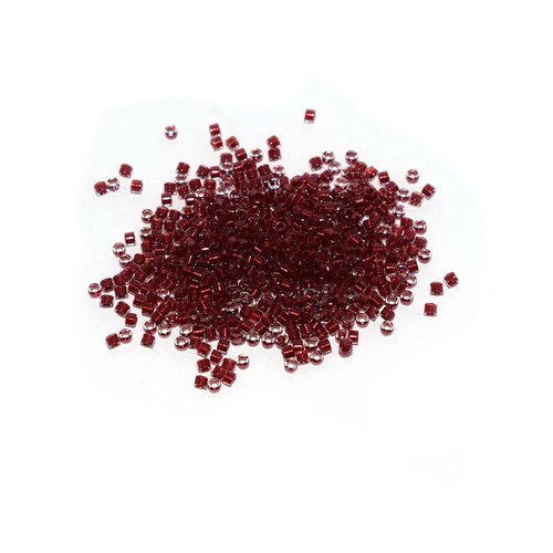 5g miyuki delica 11/0 crystal sparkling cranberry lined db-924