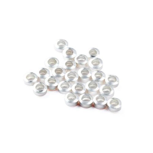 Perles à écraser argenté 2,5 mm x10