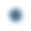 Cabochon rond plat effet pierre 15 mm bleu clair