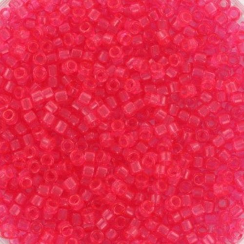 5g miyuki delica 11/0 transparent dyed bubble gum pink db-1308