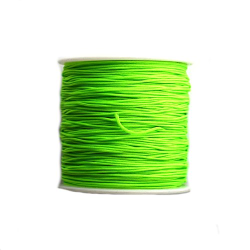 Fil nylon tressé 0,8 mm vert fluo x10 m