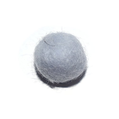 Boule en laine feutrée/feutrine 20 mm bleu ciel