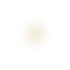 Médaillon rond sagittaire doré émaillé blanc 12 mm