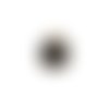 Médaillon rond sagittaire doré émaillé noir 12 mm