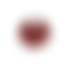 Pendentif rond et lignes filigré 30 mm rouge