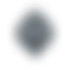 Pendentif grande goutte filigré 59x39 mm bleu gris
