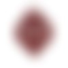Pendentif grande goutte filigré 59x39 mm rouge