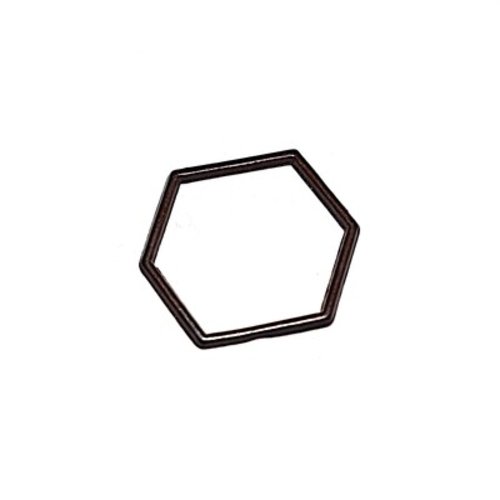 Hexagone 18x18 mm bronze