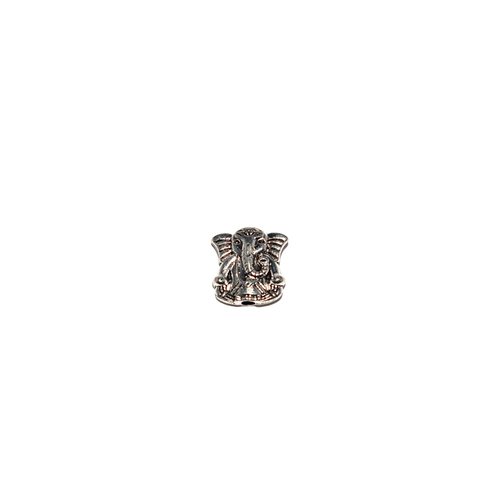 Perle éléphant en métal argenté 10x10 mm