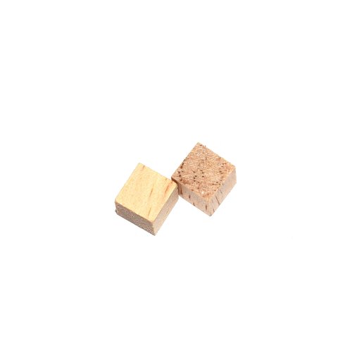 Cube en bois plein de présentation (sans trou) 1x1x1 cm