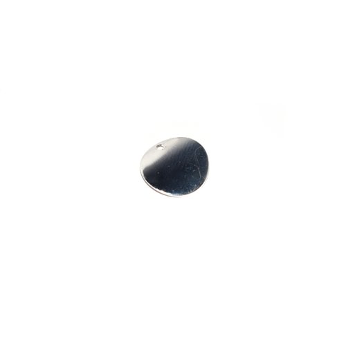 Sequin rond courbé argenté brillant 14 mm
