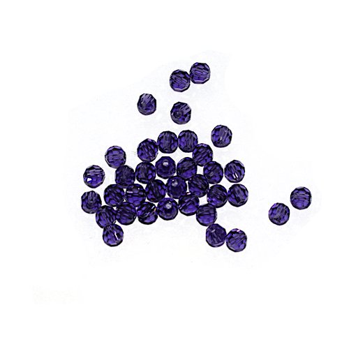 Perle ronde à facettes cristal 4 mm purple velvet x10