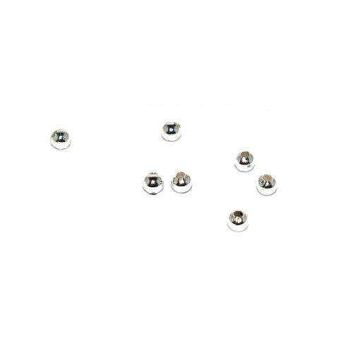Perle ronde en métal argenté 2,5 mm x10