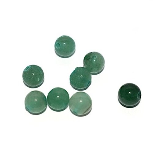 Perle aventurine 8 mm vert x10