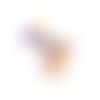 Perle agate 6 mm patinée multicolore mat x10