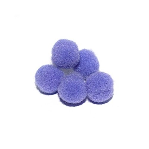 Pompon rond 10 mm violet x10