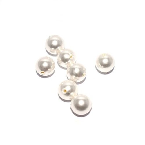 Perle de nacre / d'eau douce grade a 6 mm blanche x10