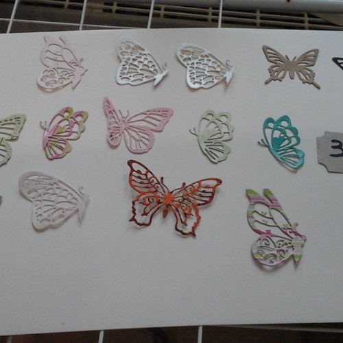 Lot de 15 écoupes papillons
