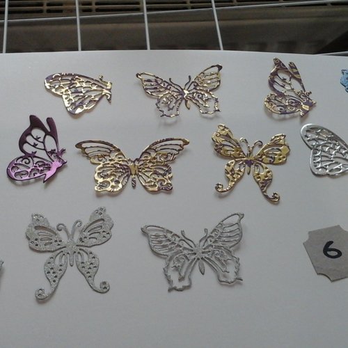Lot de 13 écoupes papillons