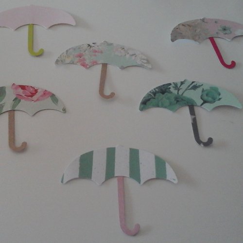 Lot de 6 decoupes parapluie 