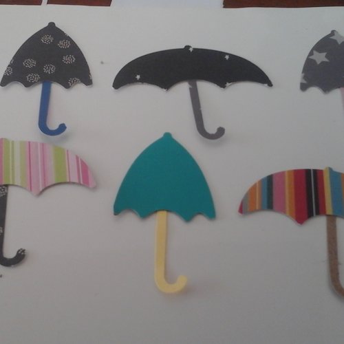 Lot de 6 decoupes parapluie 