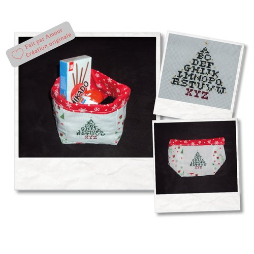 Panière de noël brodée
