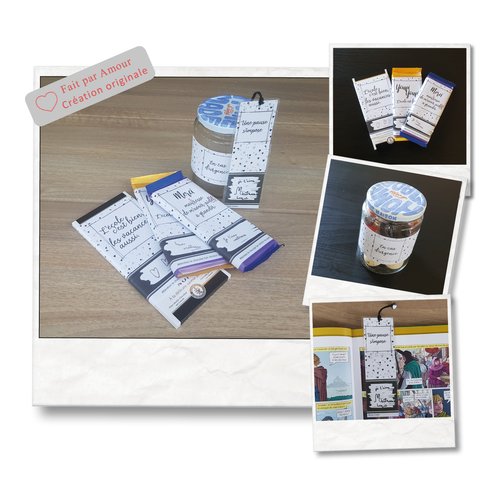 Lot imprimé l'école est finie en noir et blanc