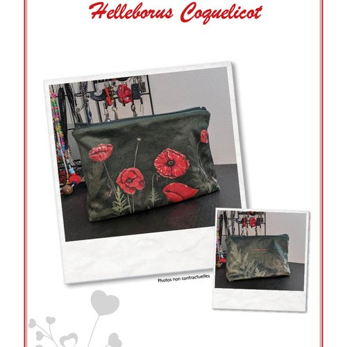 Kit de couture trousse coquelicot