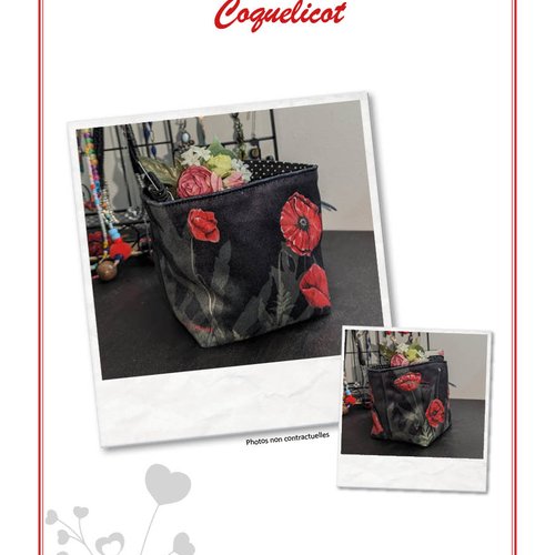 Kit de couture panière coquelicot